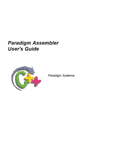 Paradigm Assembler User's Guide