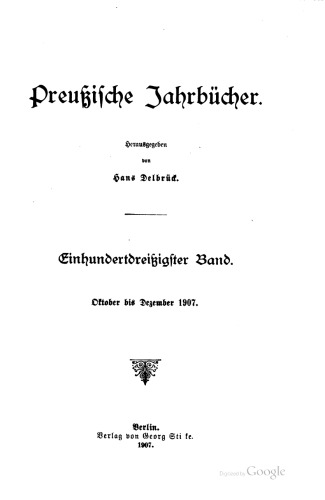 Preußische Jahrbücher