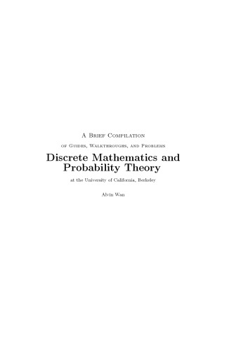 Discrete Mathematics & Probability Theory