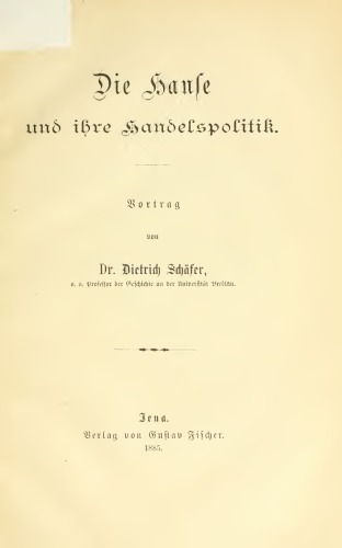Die Hanse und ihre Handelspolitik