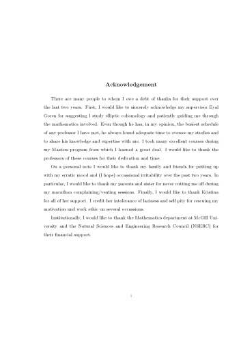 Constructing elliptic cohomology [MSc thesis]