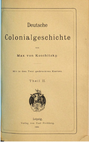 Deutsche Colonialgeschichte [Kolonialgeschichte]