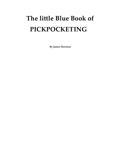 The Little Blue Book of Pickpocketing
