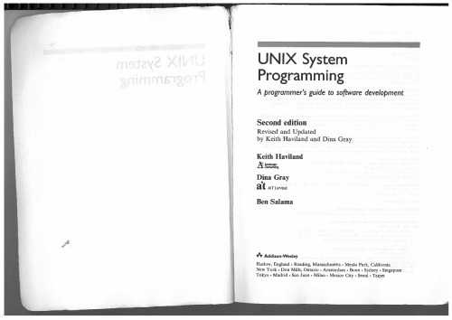 Unix System Programming : a programmer’s guide to software development