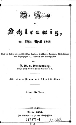 Die Schlacht bei Schleswig am 23sten April 1848