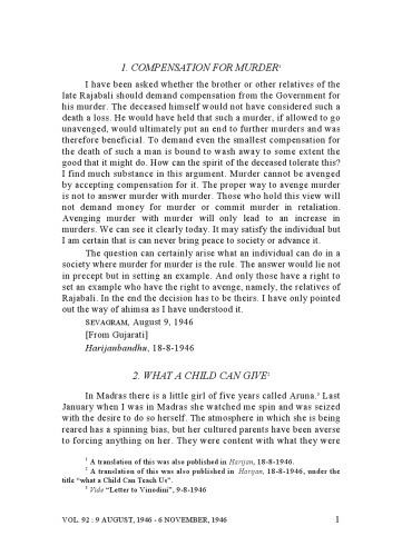 The Complete Works of Mahatma Gandhi Volume 92