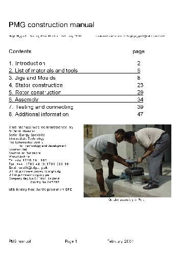 Wind Turbine Construction Manual