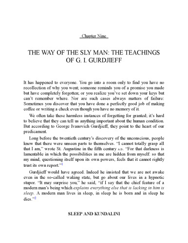 The Way of the Sly Man. Teachings of Gurdjieff