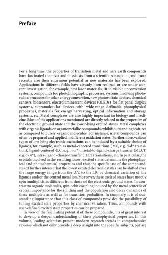 Transition Metal and Rare Earth Compounds Excited