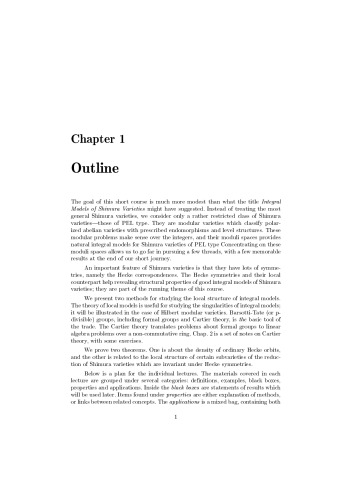 Integral models of Shimura varieties [Lecture notes]