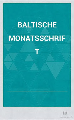 Baltische Monatsschrift