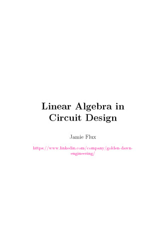 Linear Algebra in Circuit Design: With Python