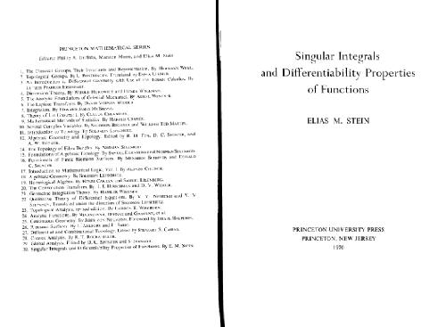 Singular Integrals and Differentiability Properties of Functions