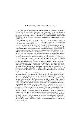 Houben-Weyl Methods in Organic Chemistry: Fluorine and Chlorine Compounds