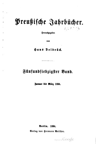 Preußische Jahrbücher