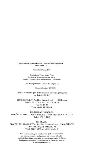 Epistemologia contemporânea