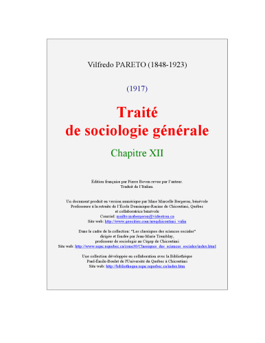 Traité de sociologie générale