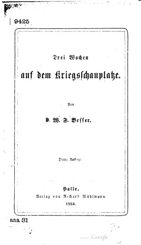 Drei Wochen auf dem Kriegsschauplatze
