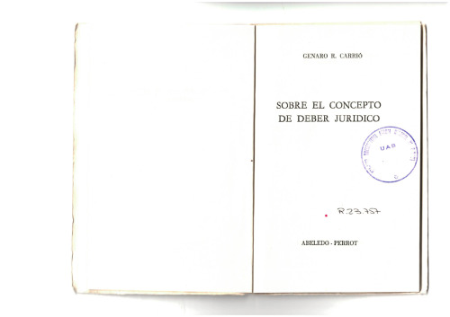 Sobre el concepto de deber jurídico