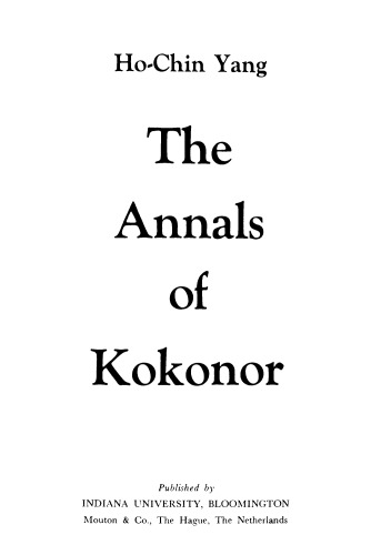 The Annals of Kokonor