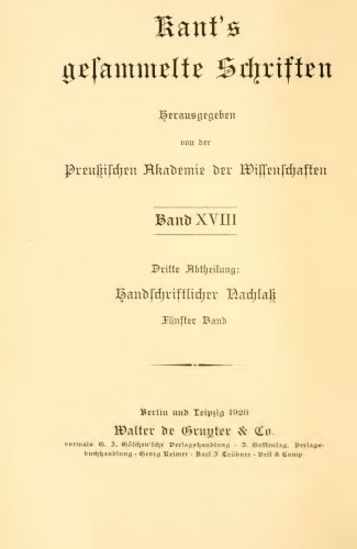 Handschriftlicher Nachlaß / Metaphysik : Zweiter Teil