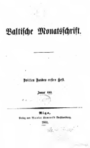 Baltische Monatsschrift