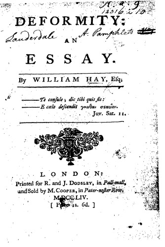 Deformity: An Essay