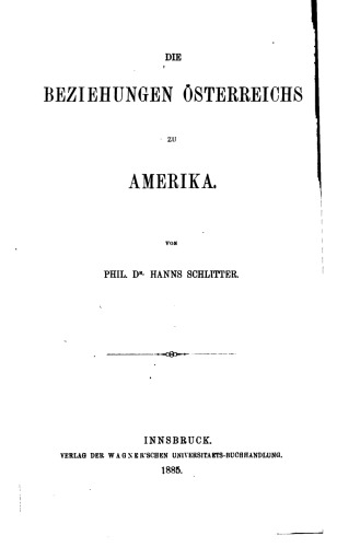 Die Beziehungen Österreichs zu Amerika