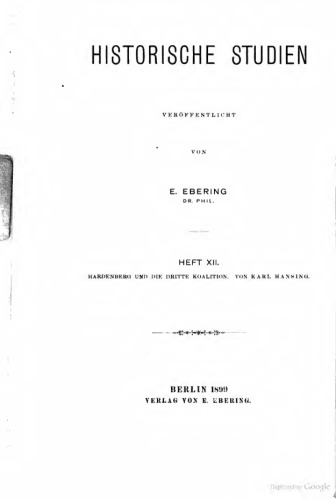 Hardenberg und die Dritte Koalition