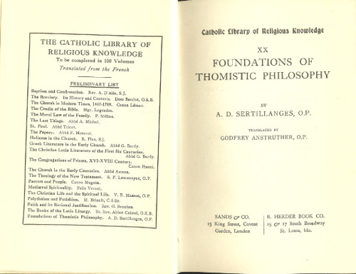 The Foundations of Thomistic Philosophy