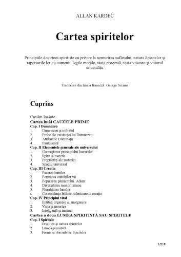Cartea spiritelor