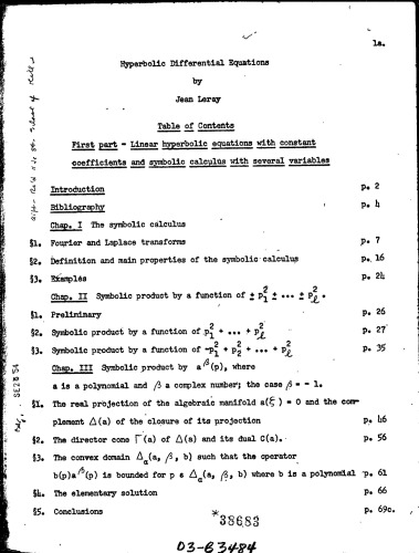 Hyperbolic Differential Equations