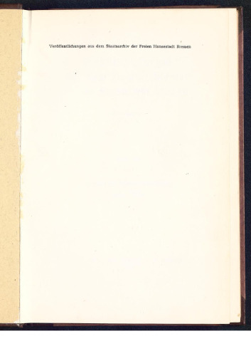 Bremen als Auswandererhafen 1683 - 1880