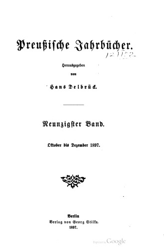 Preußische Jahrbücher