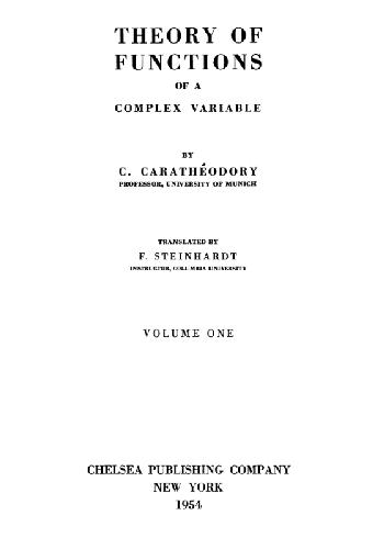 Theory of Functions of a Complex Variable, 2 Volumes.