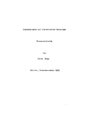 Thermostatistik