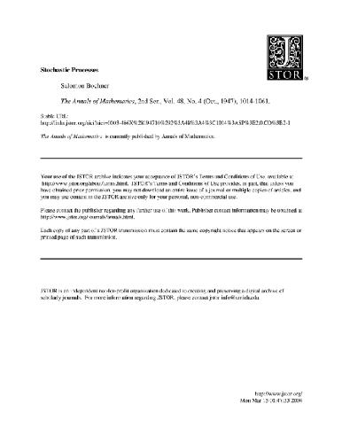 Stochastic processes