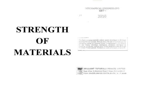 ESE(Mechanical Engineering): Strength of Materials