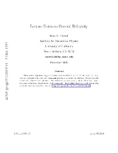 Lectures on general relativity