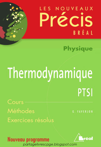 Précis Bréal - Thermodynamique (PTSI, MPSI)