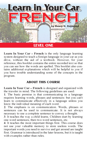 Learn in Your Car — French, Part 1