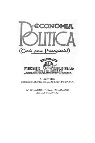 Economía Política: Curso para principantes