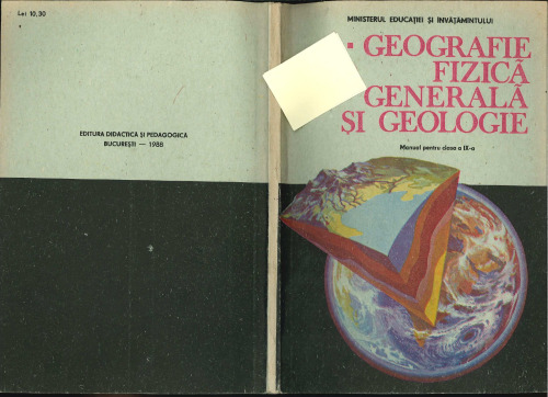 Geografie fizică generală și geologie. Manual pentru clasa a IX-a