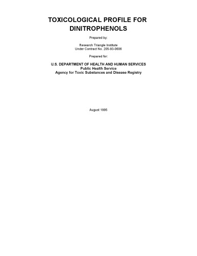 Toxicological profiles - Dinitrophenols