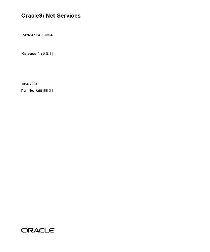 Oracle9i Net Services Reference Guide