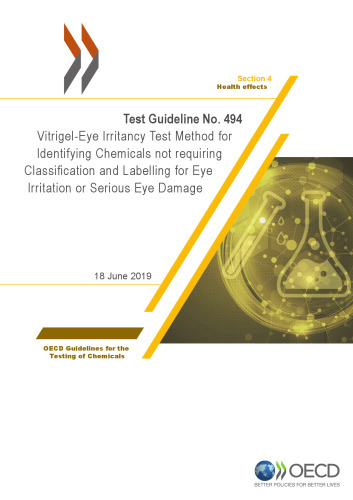 Vitrigel-Eye Irritancy Test Method for Identifying Chemicals not requiring Classification and Labelling for Eye Irritation or Serious Eye Damage