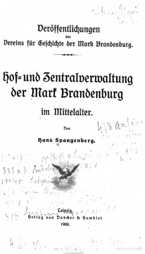 Hof- und Zentralverwaltung der Mark Brandenburg im Mittelalter
