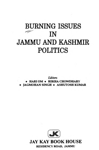 Burning Issues in Jammu and Kashmir Politics