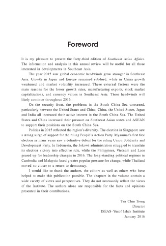 Southeast Asian Affairs 2016