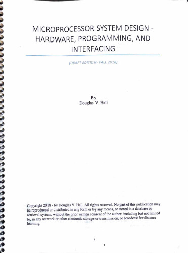 Microprocessor System Design - Hardware, Programming, and Interfacing
